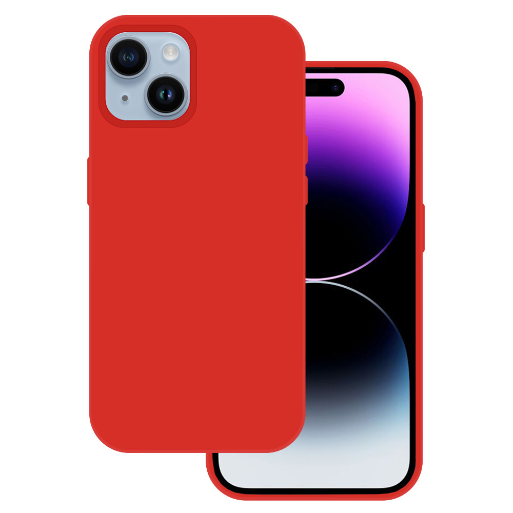Kryt Silicone Premium pro Apple iPhone 15 , barva červená