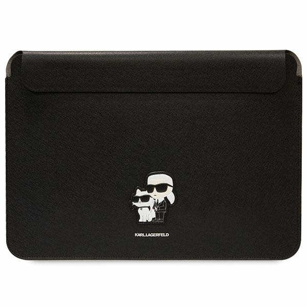 Original KARL LAGERFELD Laptop Sleeve Saffiano Karl&Choupette KLCS14SAKCPMK  14 inches black - Toptel Akcesoria GSM