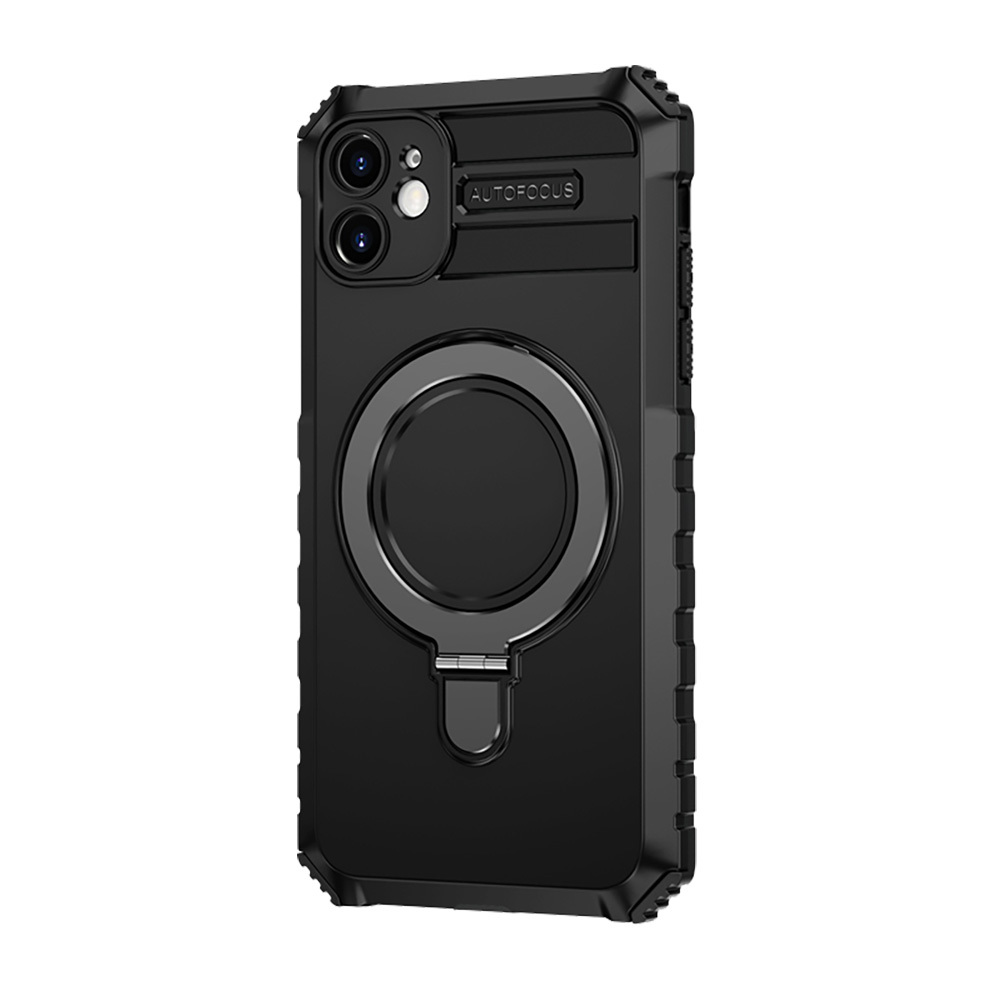 Kryt odolný MagSafe Metal Ring pro Apple iPhone 11 , barva černá