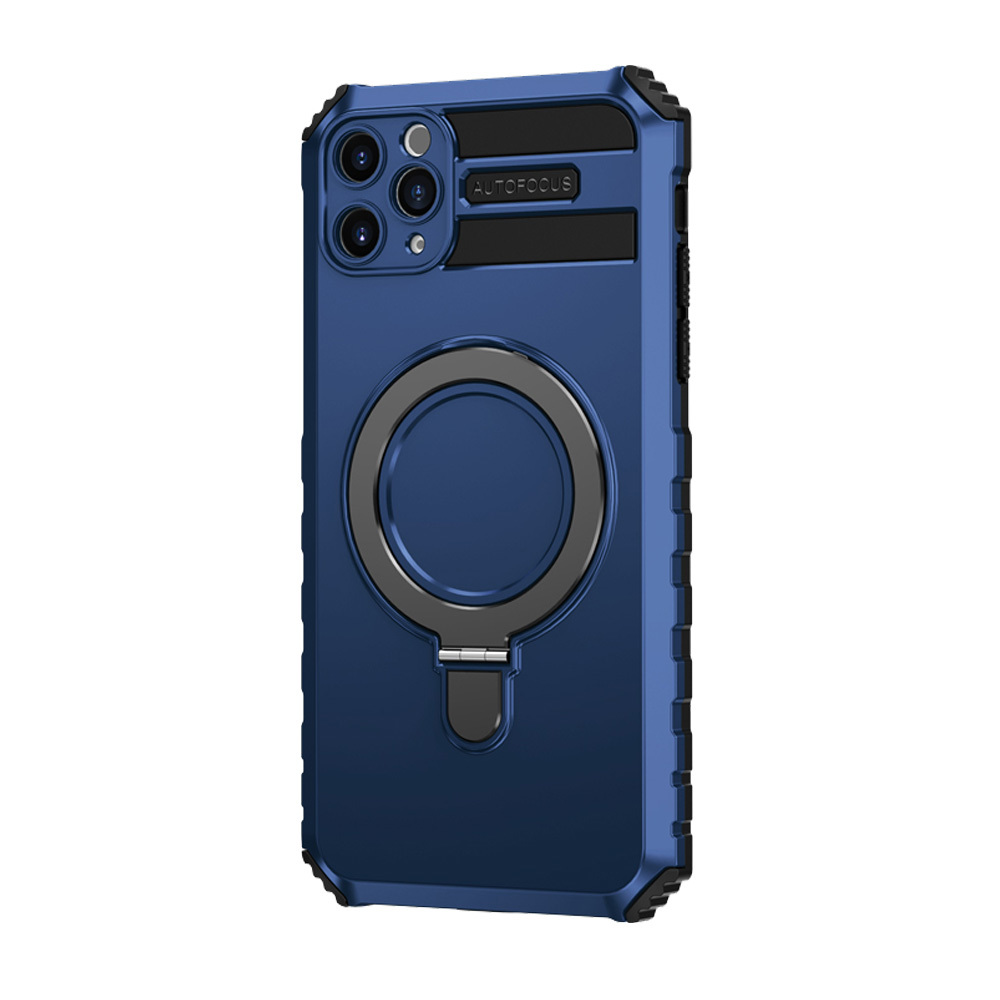 Kryt odolný MagSafe Metal Ring pro Apple iPhone 11 Pro , barva modrá