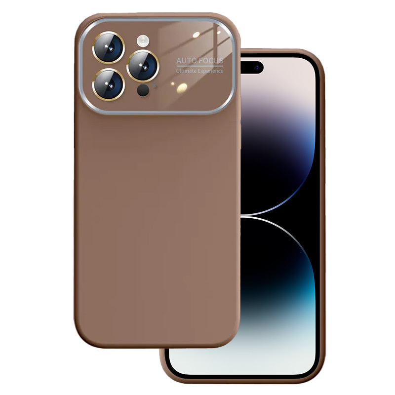 Kryt Soft Silicone Lens pro Apple iPhone 13 , barva hnědá