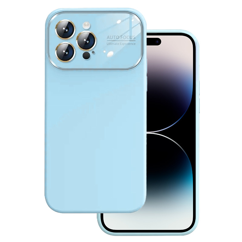 Kryt Soft Silicone Lens pro Apple iPhone 13 , barva světle modrá
