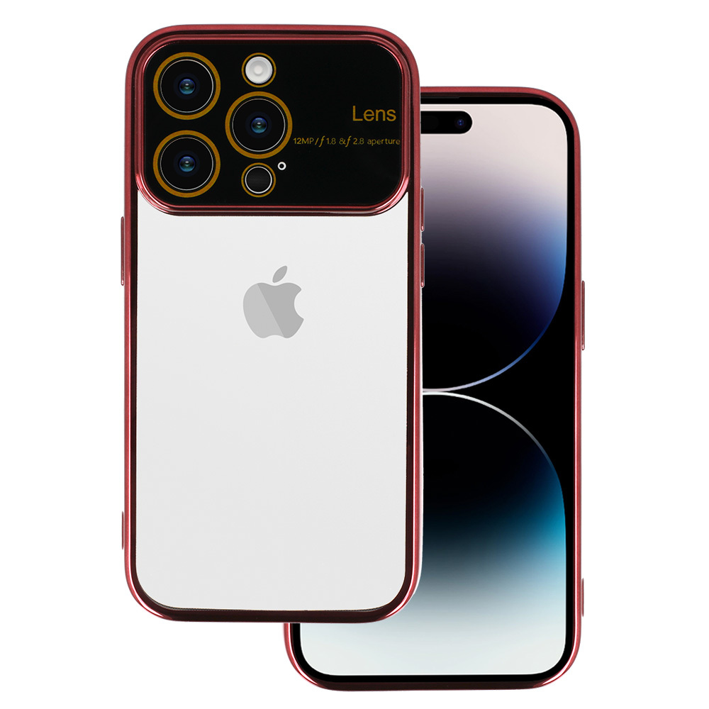 Kryt Electro Lens pro Apple iPhone 14 Pro Max , barva vínová