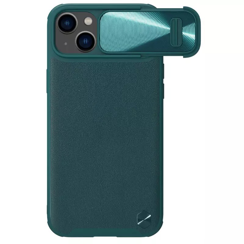 Kryt CamShield S Leather Magnetic Case for Apple iPhone 14/13 , barva zelená