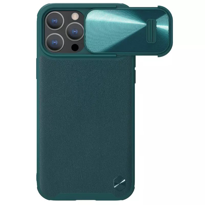 Kryt CamShield S Leather Magnetic Case for Apple iPhone 14 Pro , barva zelená