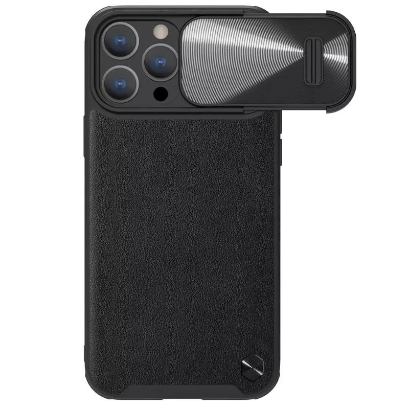 Kryt CamShield S Leather Magnetic Case for Apple iPhone 14 Pro Max , barva černá