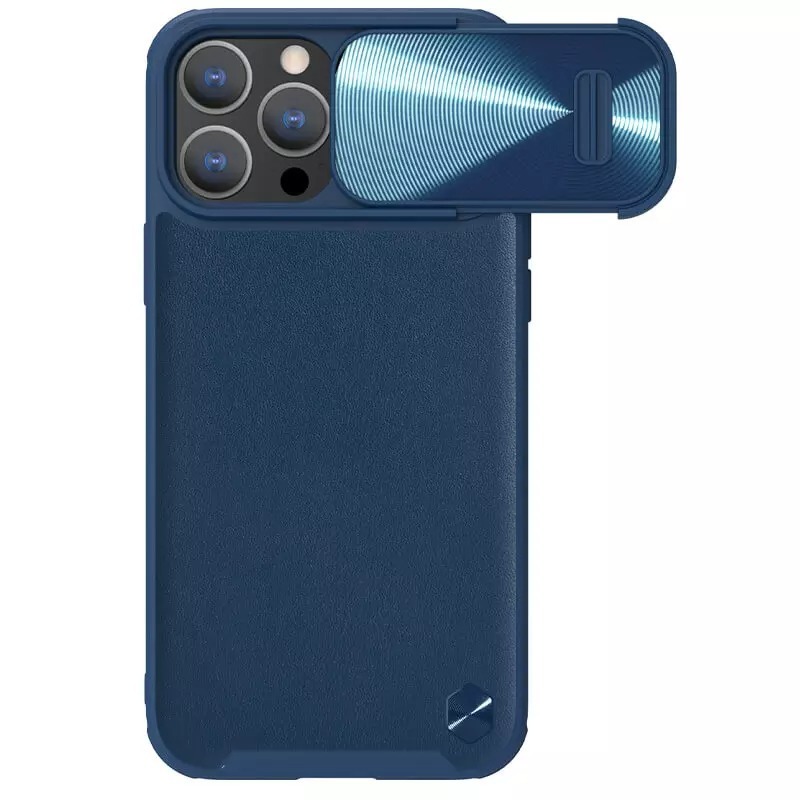 Kryt CamShield S Leather Magnetic Case for Apple iPhone 14 Pro Max , barva modrá