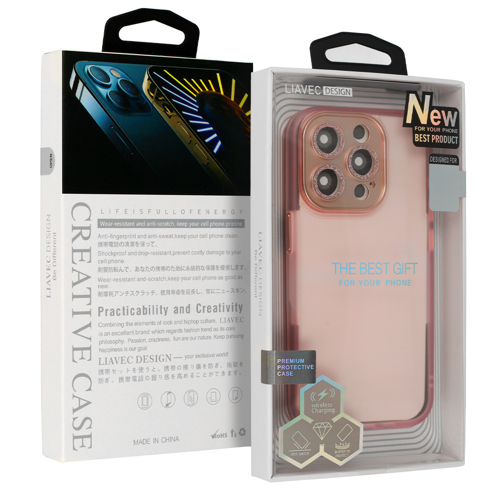 Liavec AG Matte Series Case for Apple iPhone 15 Plus , barva růžová