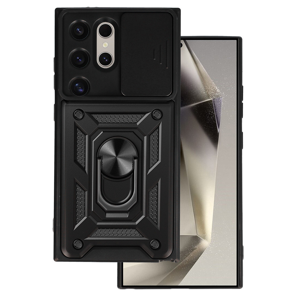 Kryt odolný SlideCam pro Samsung Galaxy S24 Ultra , barva černá
