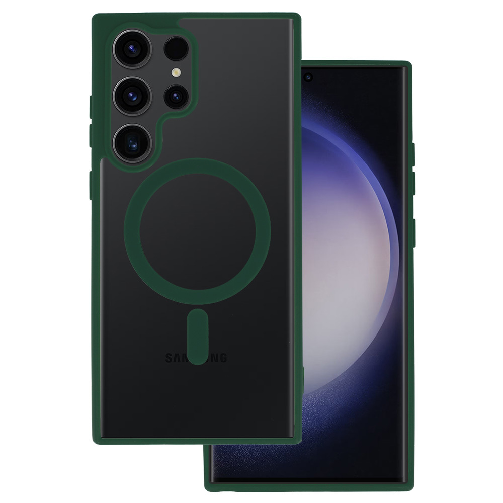 Kryt Acryl Color MagSafe pro Samsung Galaxy S23 Ultra , barva zelená