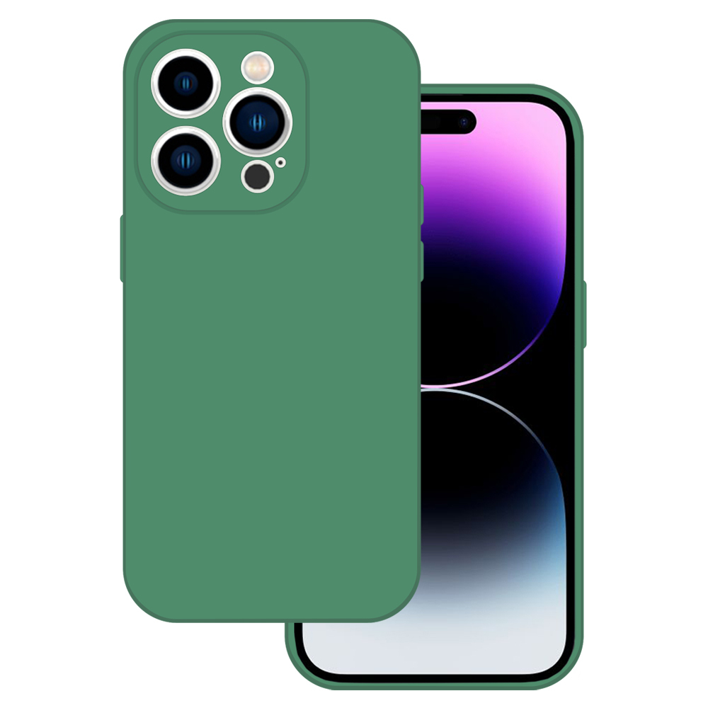 Kryt Silicone Premium pro Apple iPhone 14 , barva zelená