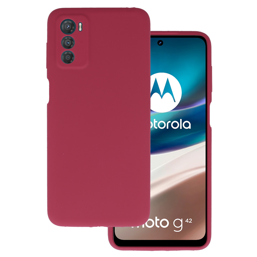 Kryt Silicone Lite pro Motorola Moto G42 , barva vínová