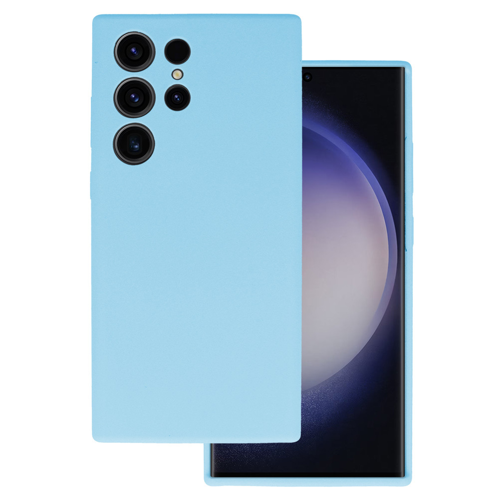 Kryt Silicone Lite pro Samsung Galaxy S22 Ultra , barva světle modrá