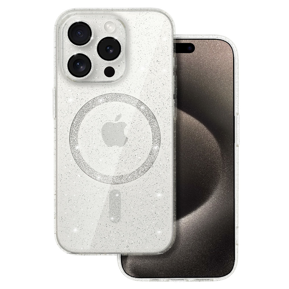 Kryt Glitter MagSafe pro Apple iPhone 12 Pro Max , barva čirá