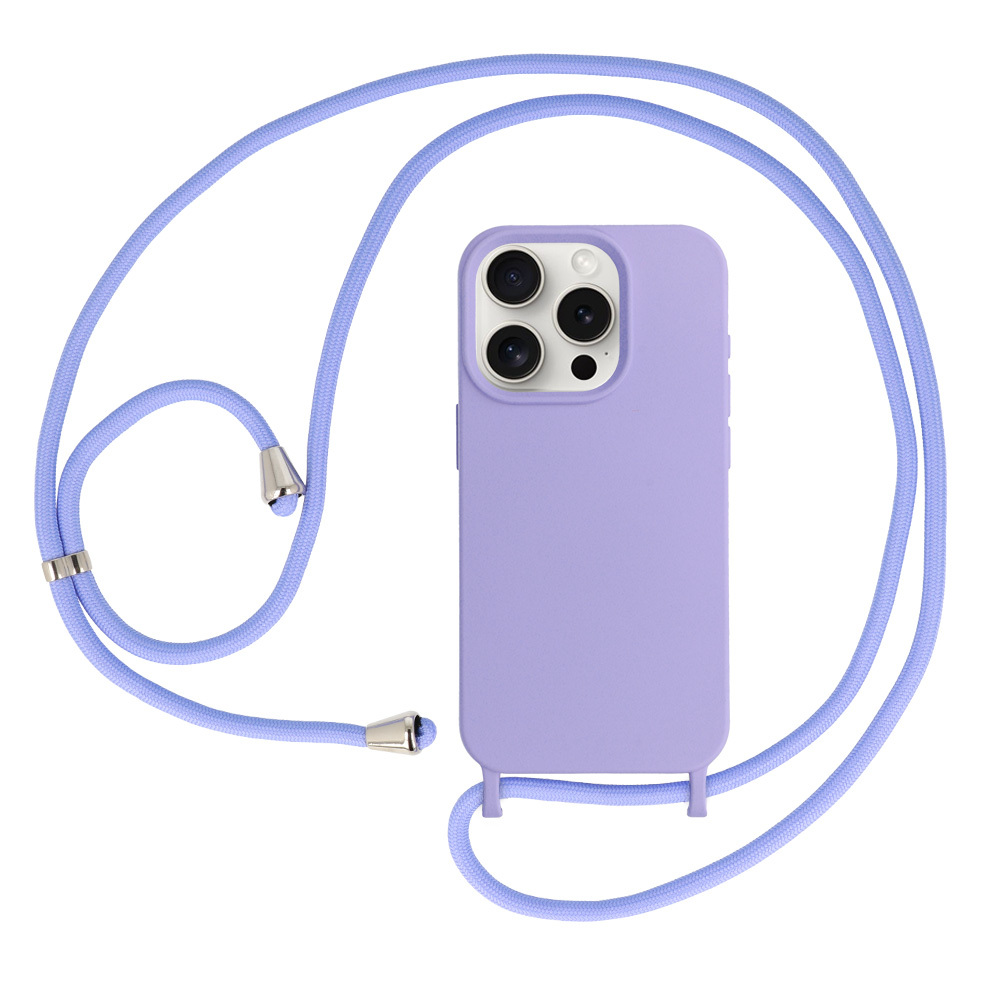 Kryt Strap Silicone pro Apple iPhone 15 , design 1 , barva fialová