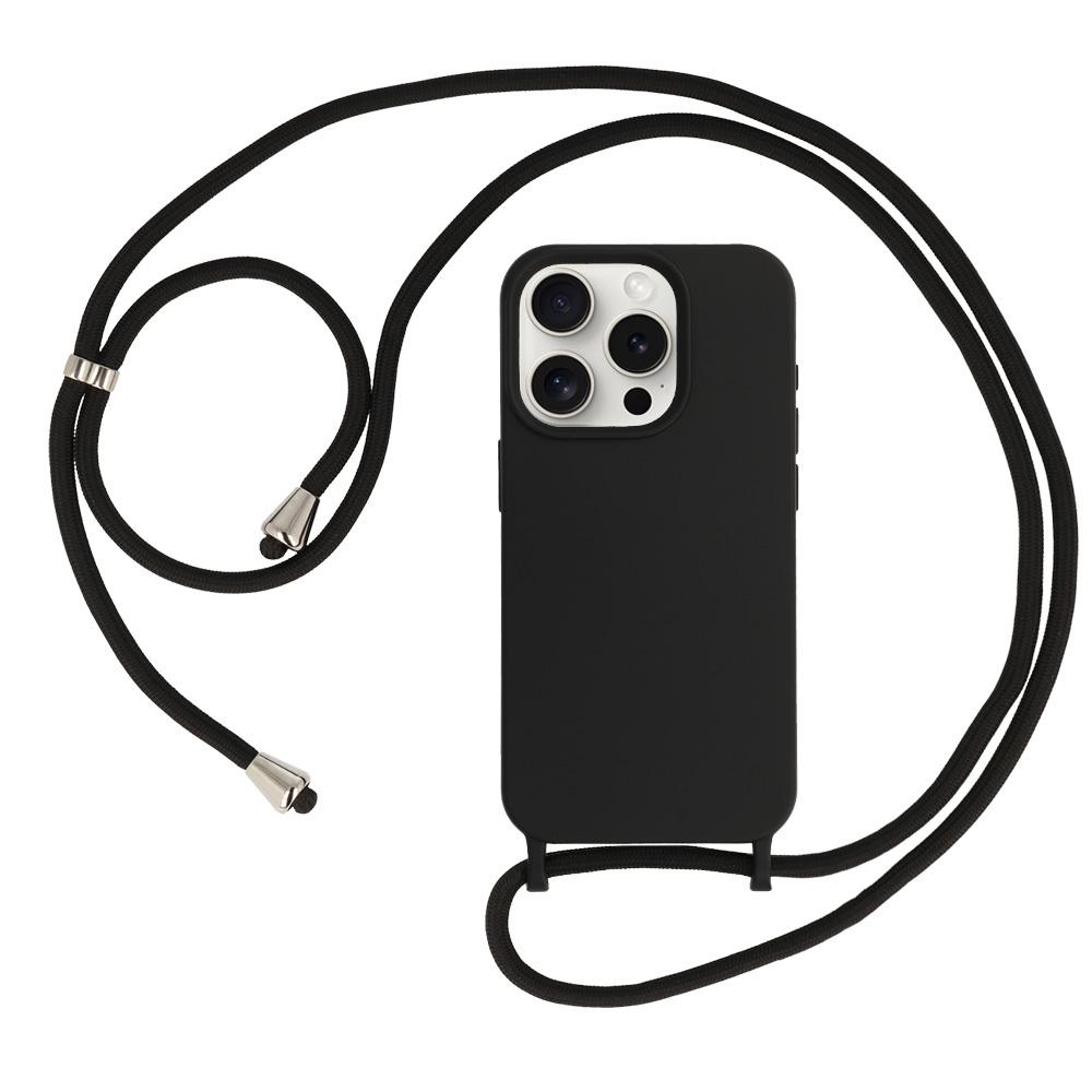 Kryt Strap Silicone pro Apple iPhone 15 Plus , design 1 , barva černá