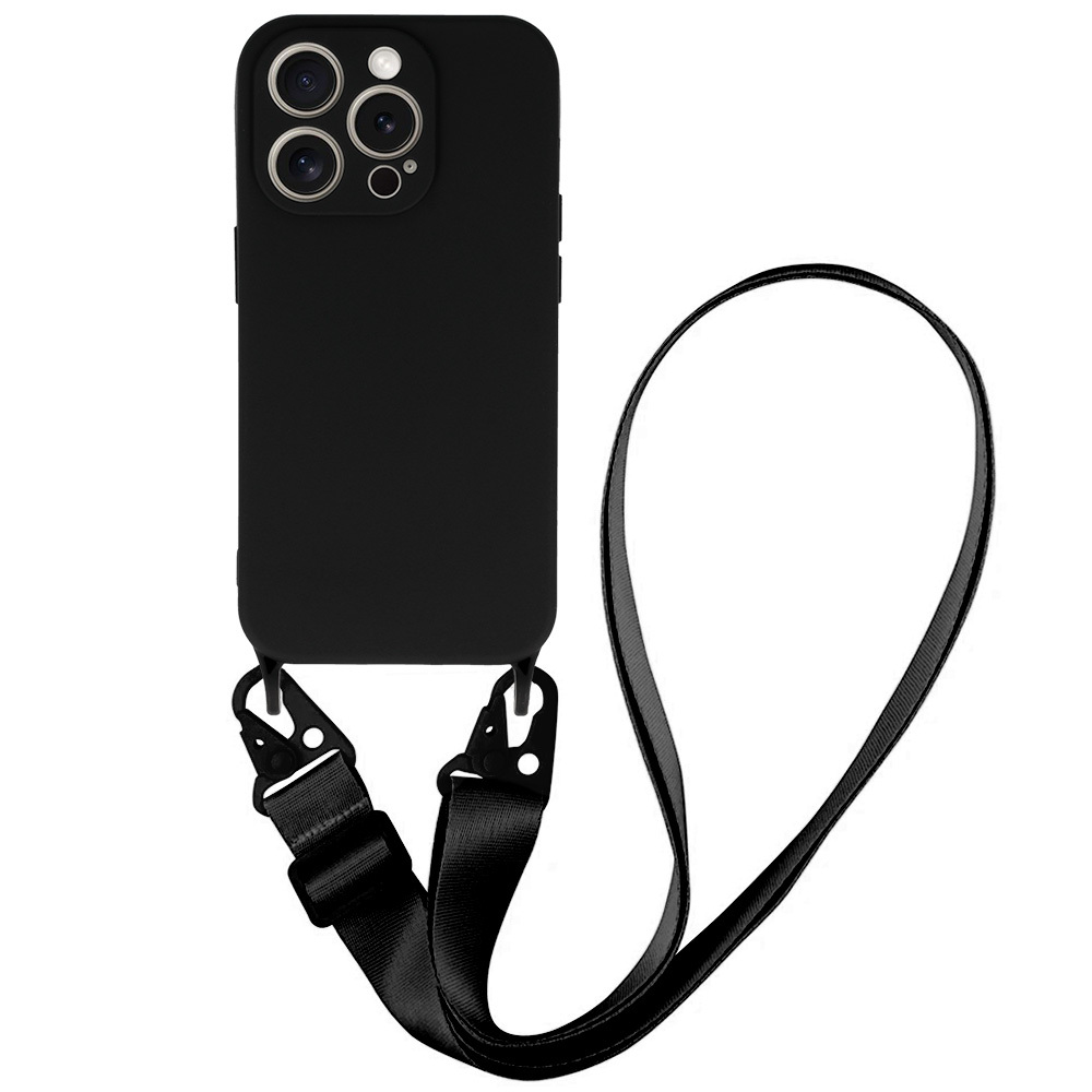 Kryt Strap Silicone pro Apple iPhone 12 , design 2 , barva černá