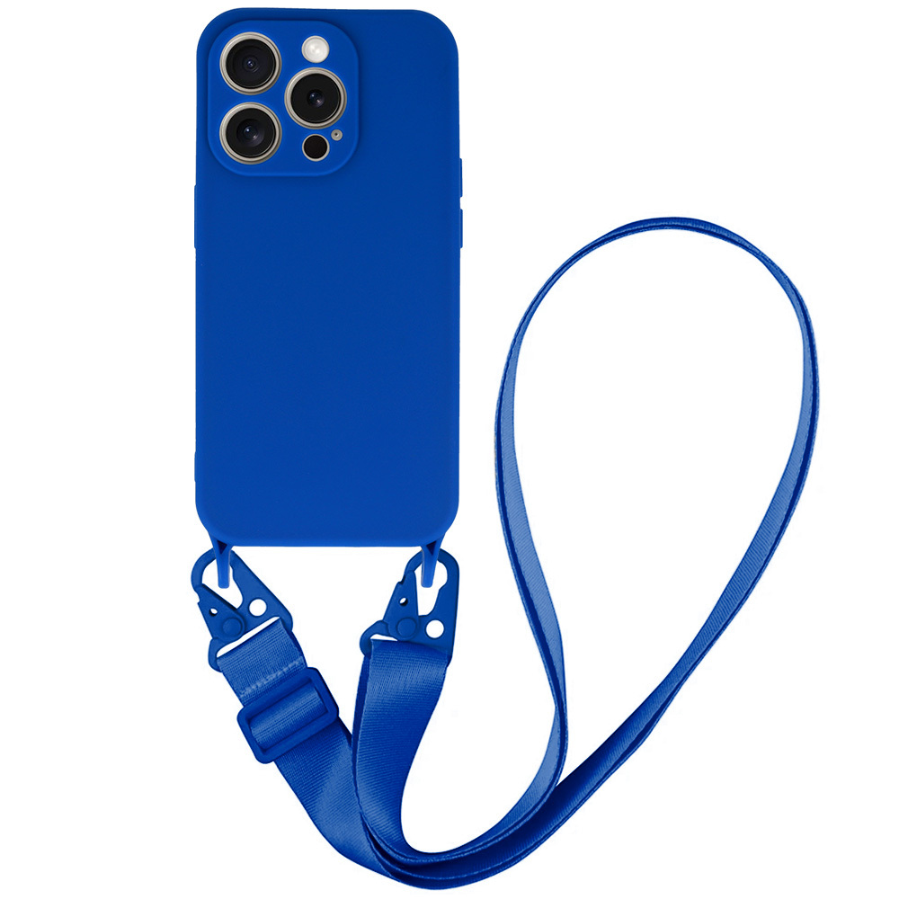 Kryt Strap Silicone pro Apple iPhone 14 , design 2 , barva modrá