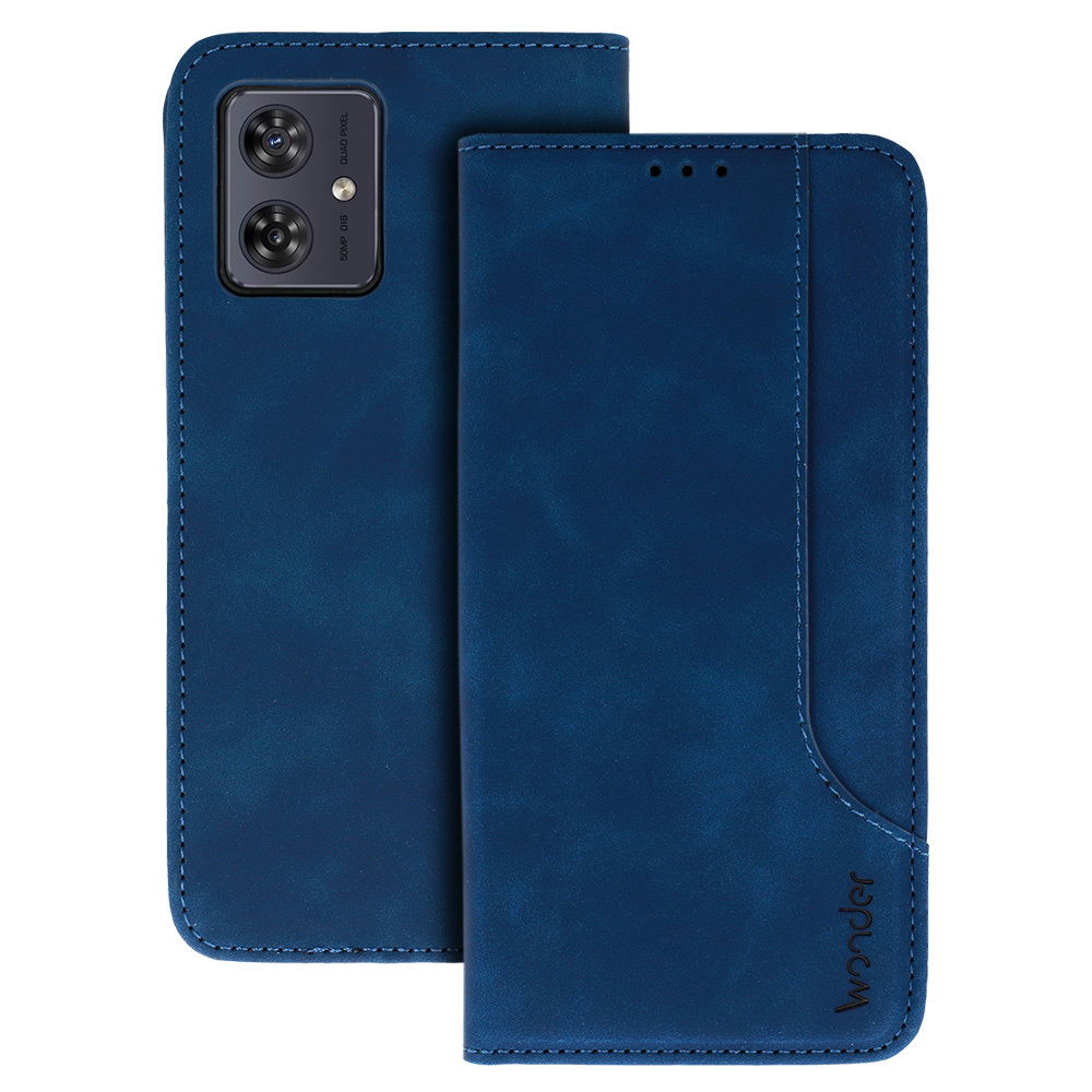Knížkové pouzdro Wonder Prime pro Motorola Moto G54 5G , barva modrá