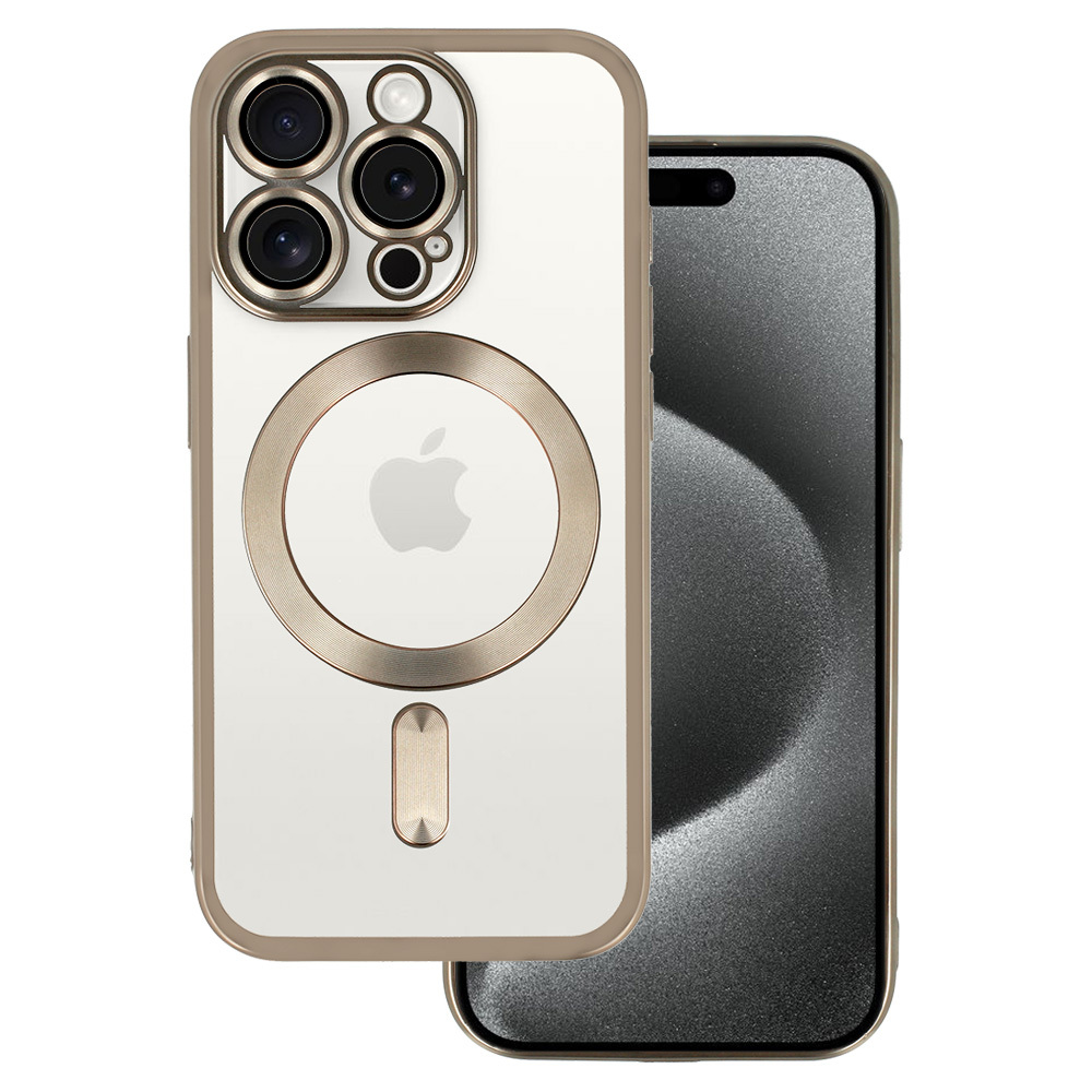 Kryt Metallic Magsafe pro Apple iPhone 15 Plus Titanium