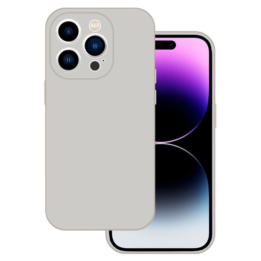 Kryt Silicone Premium pro Apple iPhone 12 , barva titanová