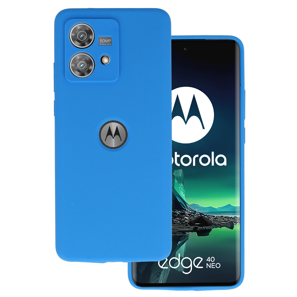 Kryt Silicone Lite pro Motorola Edge Neo 40 5G , barva modrá