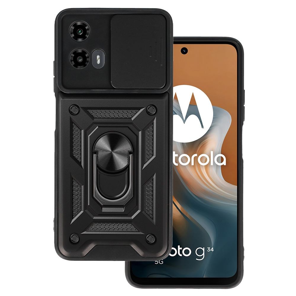 Kryt odolný SlideCam pro Motorola Moto G34 5G , barva černá