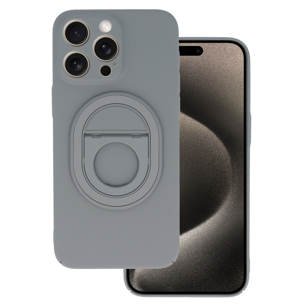 Kryt Magnetic Elipse pro Apple iPhone 15 Pro , barva šedá