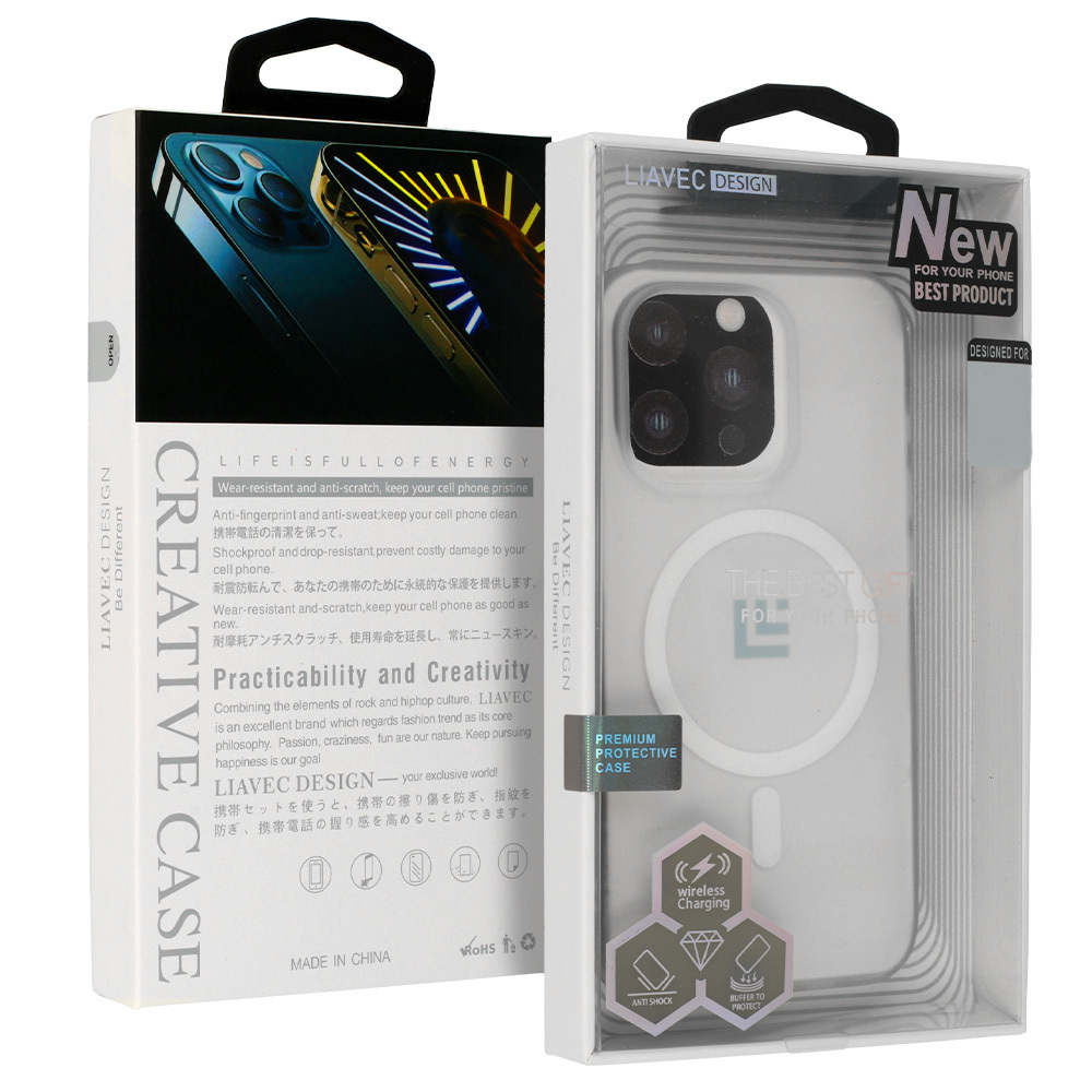 Liavec Warframe Magsafe Series Case for Apple iPhone 13 , barva bílá