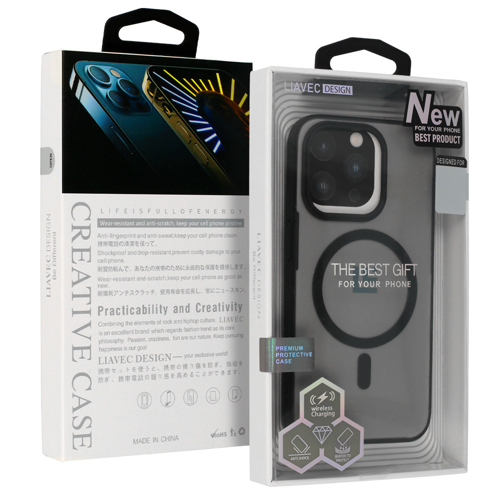 Liavec Warframe Magsafe Series Case for Apple iPhone 13 Pro Max , barva černá