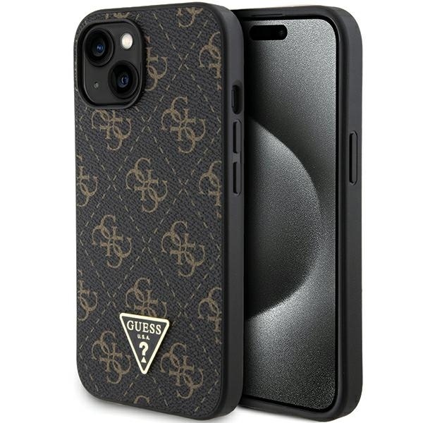 Originální kryt GUESS hardcase 4G Triangle Metal Logo GUHCP15MPG4GPK for Apple iPhone 14 Plus/ 15 Plus , barva černá