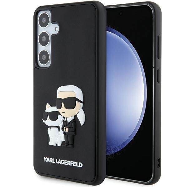 Originální kryt KARL LAGERFELD hardcase 3D Rubber Karl&Choupette KLHCS24M3DRKCNK pro Samsung Galaxy S24 Plus , barva černá