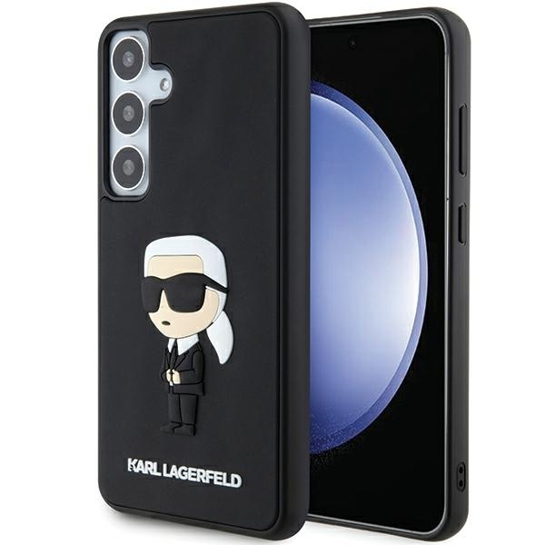 Originální kryt KARL LAGERFELD hardcase 3D Rubber Ikonik KLHCS24S3DRKINK pro Samsung Galaxy S24 , barva černá
