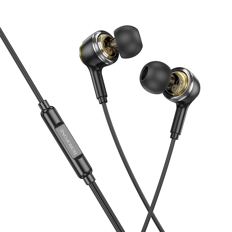 Borofone Earphones BM90 Miller with microphone Typ C black  