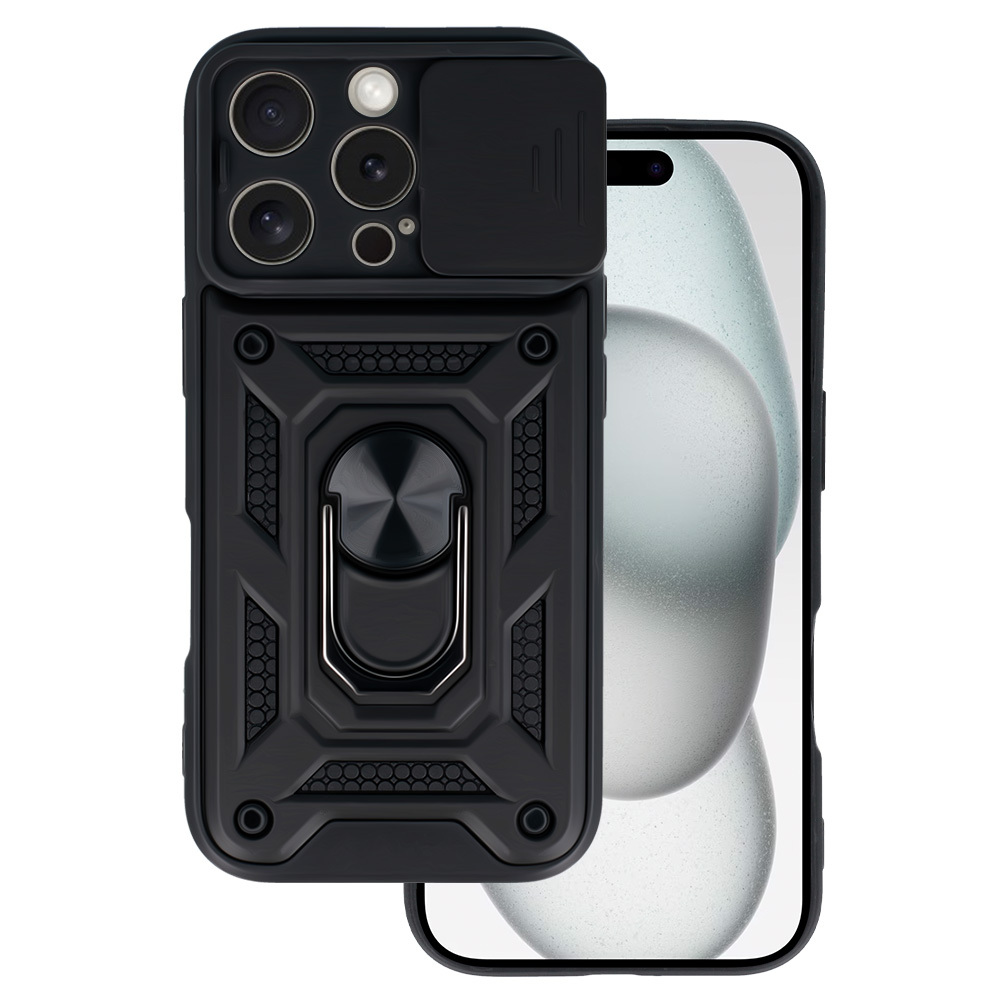 Kryt odolný SlideCam pro Apple iPhone 16 Pro Max , barva černá