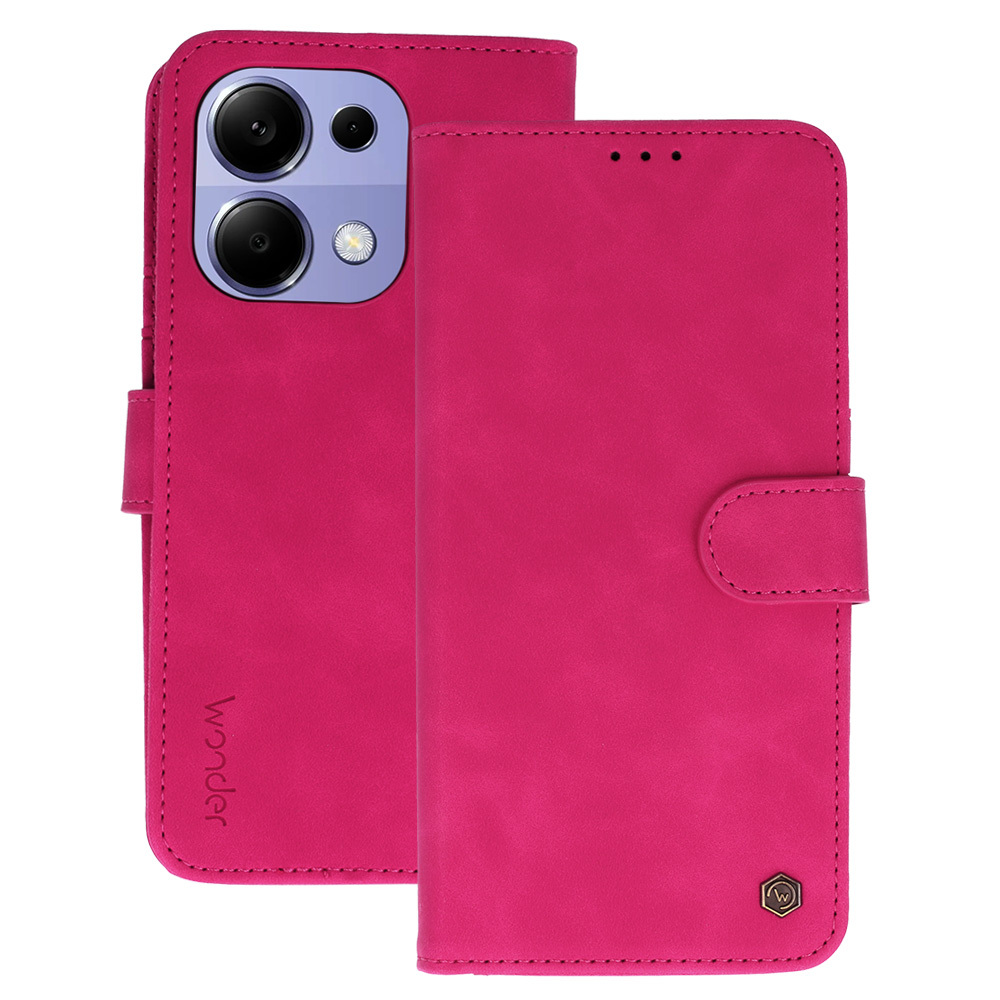 Knížkové pouzdro Wonder Fancy pro Xiaomi Redmi Note 13 Pro 4G fuchsia