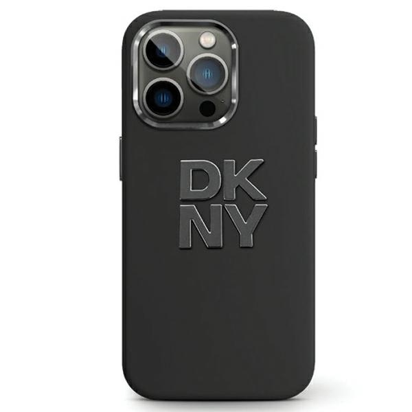 Originální kryt DKNY Liquid Silicone Metal Logo DKHCP15SSMCBSK for Apple iPhone 15/14/13 , barva černá
