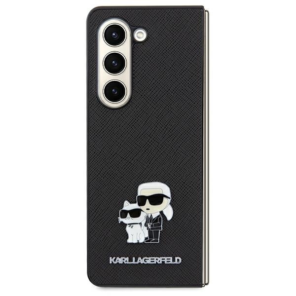 Originální kryt KARL LAGERFELD hardcase Saffiano Karl&Choupette Pin KLHCSA35SAKCNPK pro Samsung Galaxy A35 , barva černá