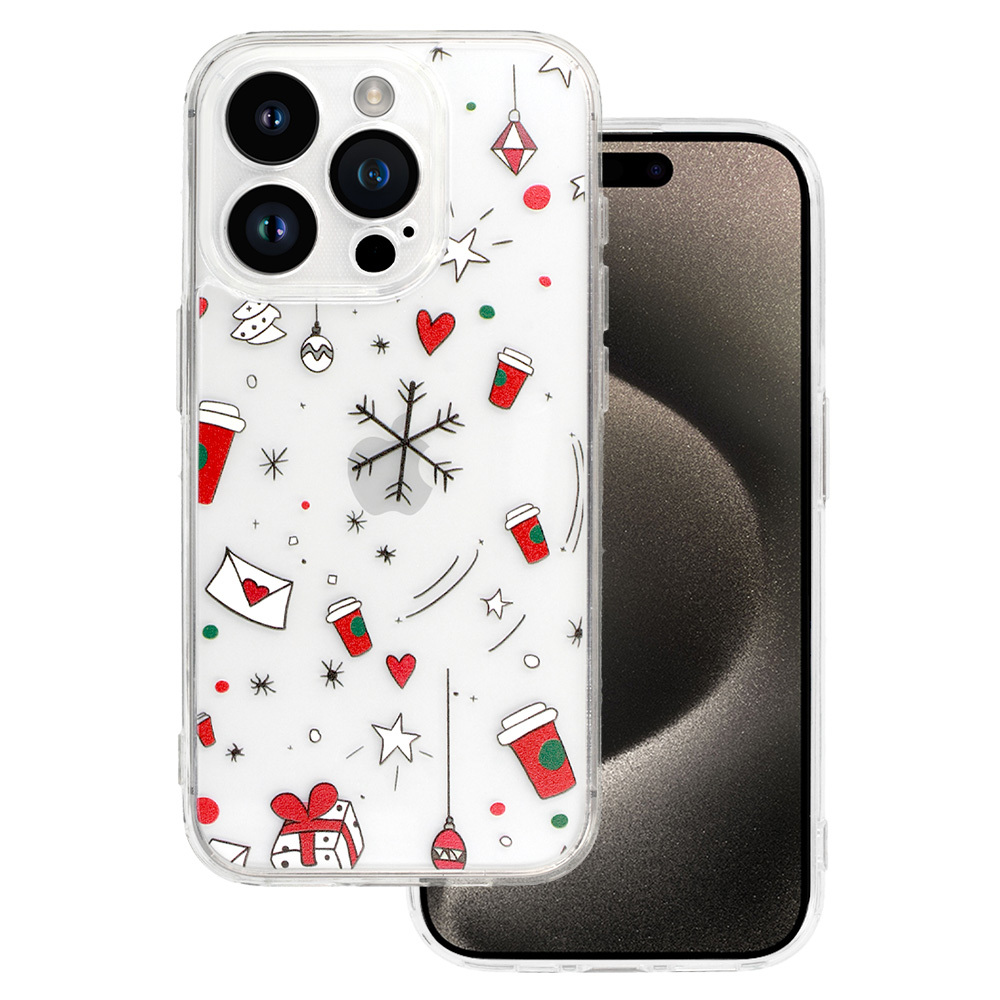 TEL PROTECT Christmas Kryt ClearCase pro Apple iPhone 14 , design 3