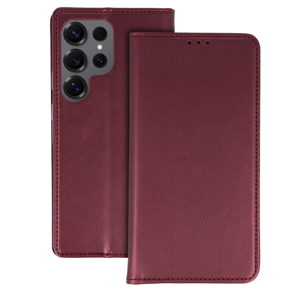 Knížkové pouzdro Smart Magneto pro Samsung Galaxy S25 Ultra , barva vínová