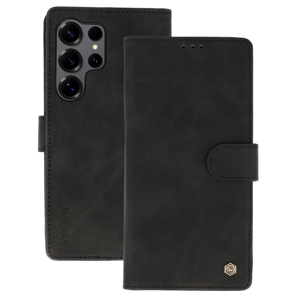 Knížkové pouzdro Wonder Fancy pro Samsung Galaxy S25 Ultra , barva černá