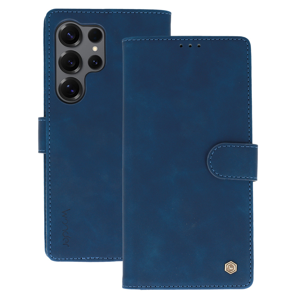 Knížkové pouzdro Wonder Fancy pro Samsung Galaxy S25 Ultra , barva modrá