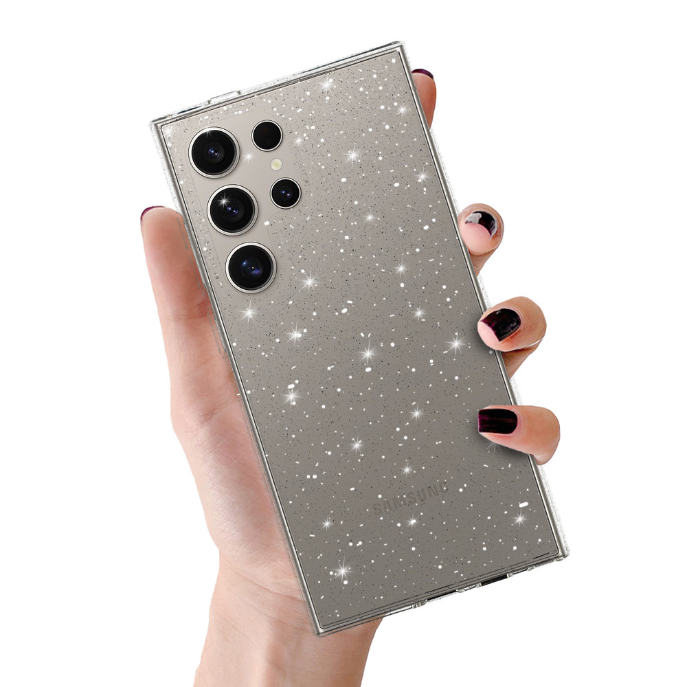 Kryt Glitter pro Samsung Galaxy S25 Ultra , barva stříbrná