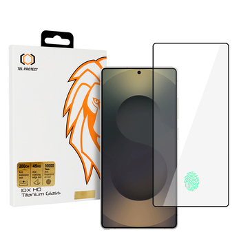 Hartowane szkło Tel Protect 10X HD Titanium do Samsung Galaxy S25 Ultra (with fingerprint unlock)