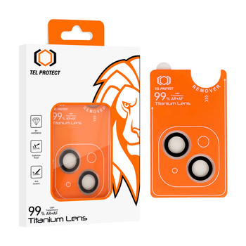 Hartowane szkło Tel Protect Titanium Lens 99% AR na aparat do Iphone 13/13 Mini przezroczyste (obiektyw 2 sztuki)