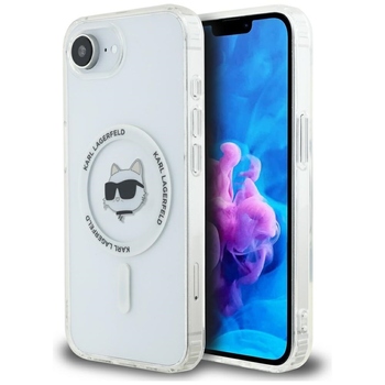 Oryginalne Etui KARL LAGERFELD IML Metal Choupette Head MagSafe do Iphone 17e/16e biały