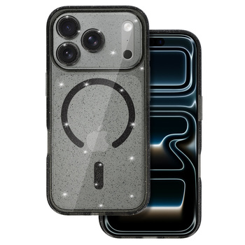 Glitter Magsafe Case do Iphone 17 Pro Max czarny clear