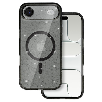 Glitter Magsafe Case do Iphone 17 Air czarny clear
