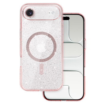Glitter Magsafe Case do Iphone 17 Air różowy clear
