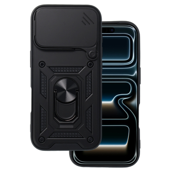 Slide Camera Armor Case for Iphone 17 Pro Max Black